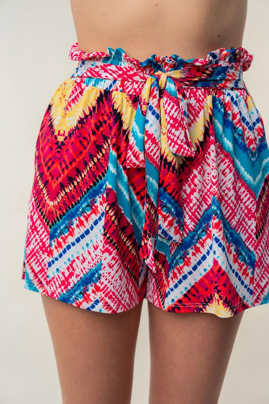 White Birch High Waisted Printed Shorts - Anchored Feather Boutique