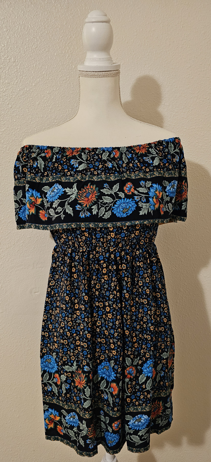 Floral Vibes Off Shoulder Ruffled Dress