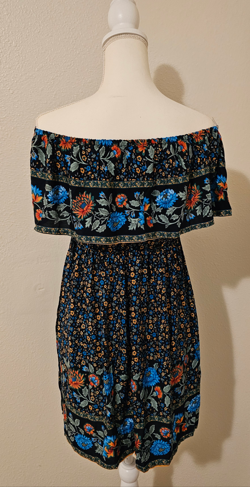 Floral Vibes Off Shoulder Ruffled Dress