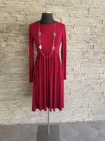Semi Maxi Long Sleeve Dress - Anchored Feather Boutique