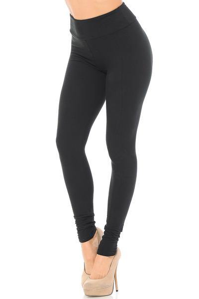 Black 3 inch waist butter soft Leggings - Anchored Feather Boutique