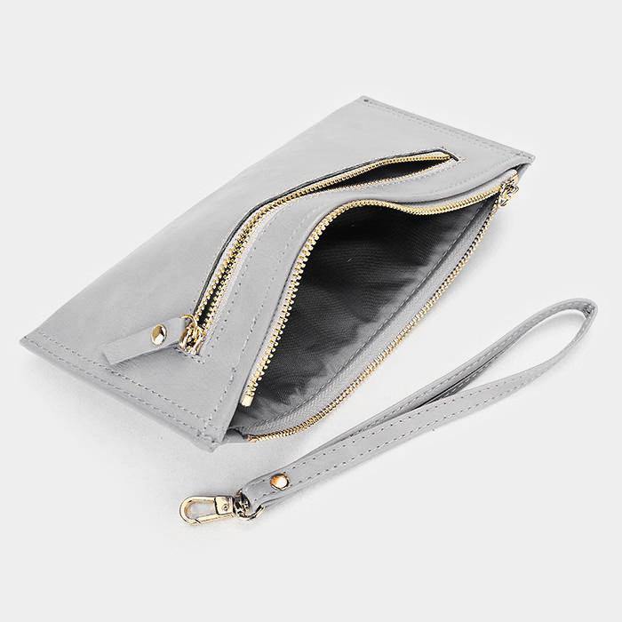 Midnight Gray Wristlet - Anchored Feather Boutique