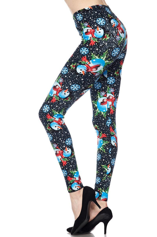 Snow man leggings - Anchored Feather Boutique