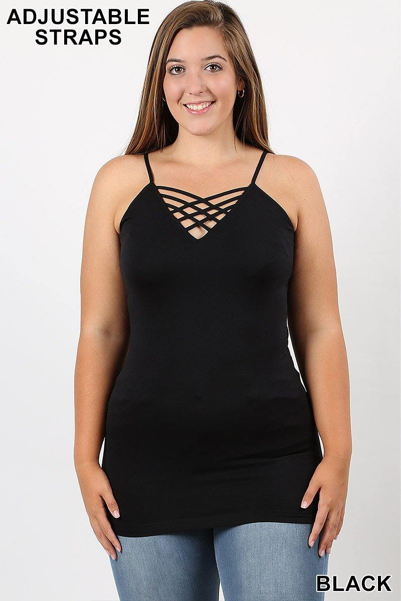 Crisscross Delight Cami - Anchored Feather Boutique