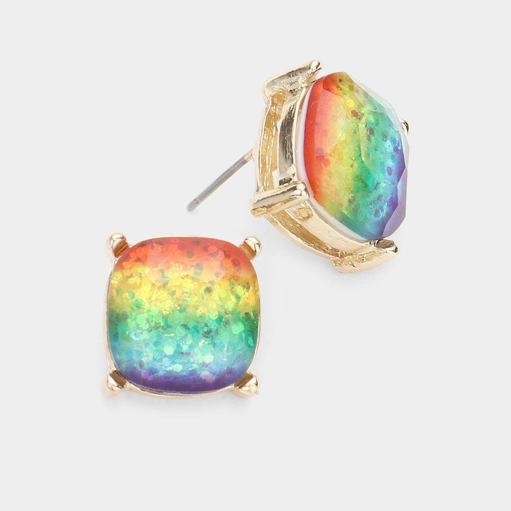 Stone post back earrings - Anchored Feather Boutique