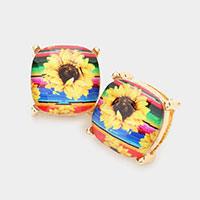 Stone post back earrings - Anchored Feather Boutique