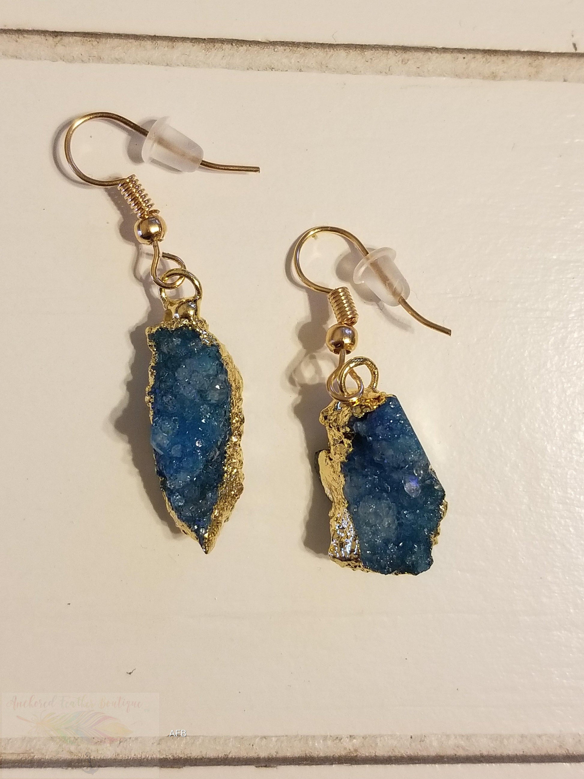 Blue Dreaming Druzy Dangle Earrings