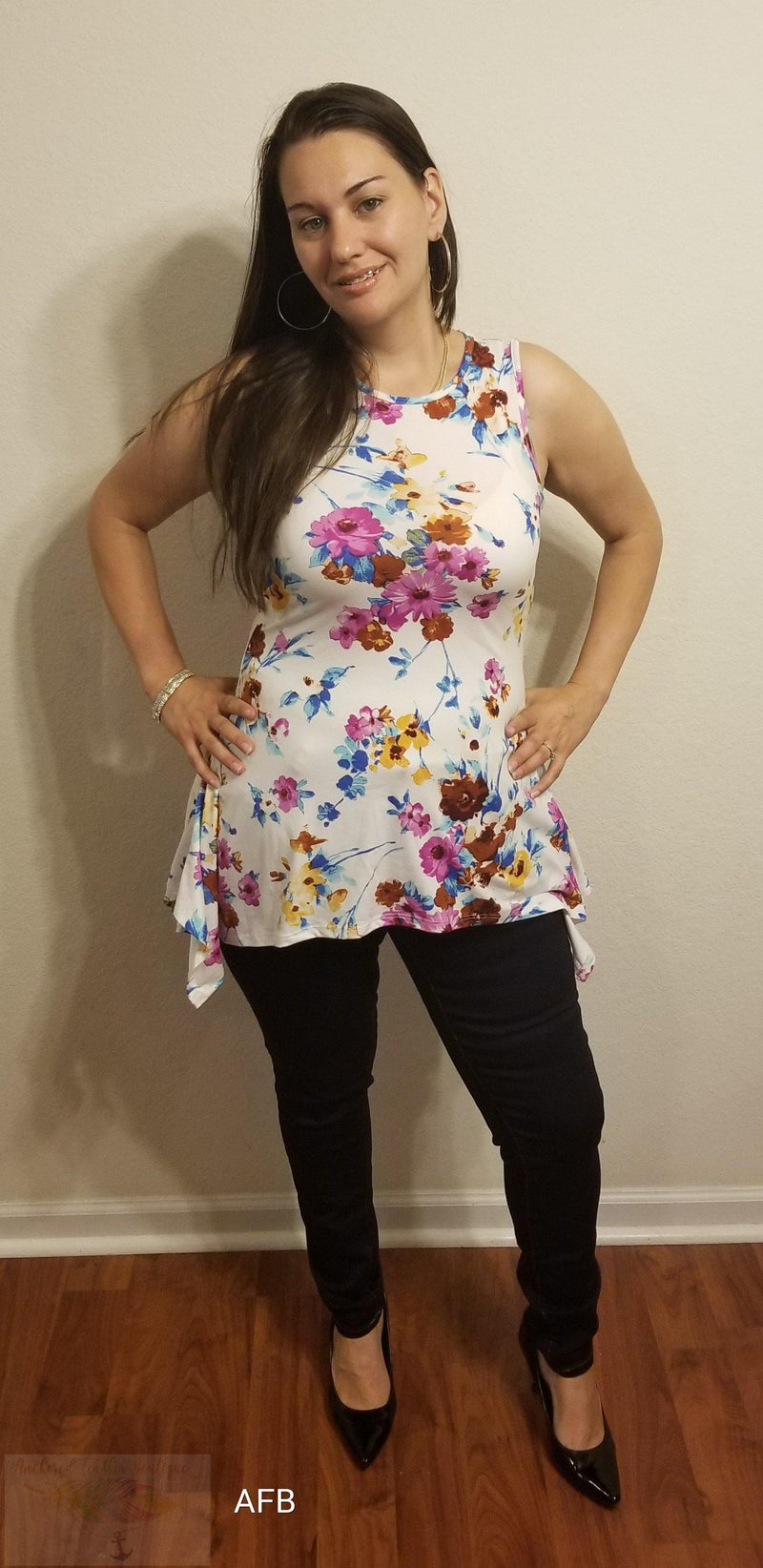 Floral Melodies Trapeze Top