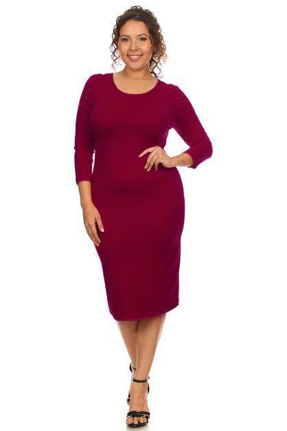 Bodycon Red Dress - Anchored Feather Boutique