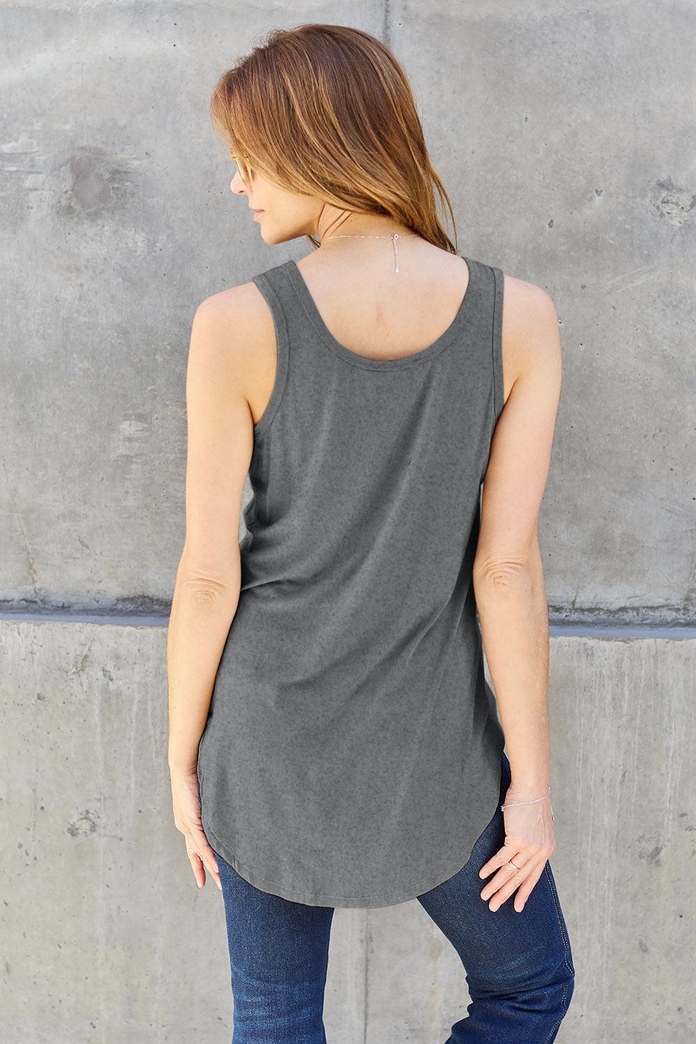 Basic Bae Full Size Round Neck Tank - Anchored Feather Boutique